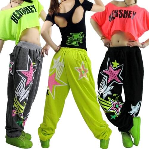 New fashion Women Hip hop pants dance wear sweatpants ds costume loose casual female pants harem trousers
