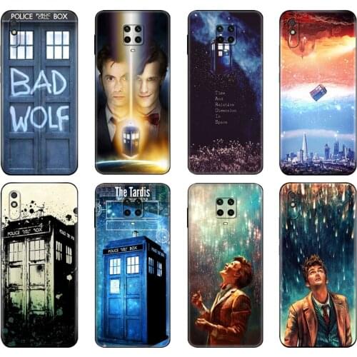 Black tpu Case For Xiaomi Redmi 7A 8 8A 9 9A 9C Case Redmi Note 8T 8 Pro T Note 9 9S 9 Pro Case Tardis Box Doctor Who