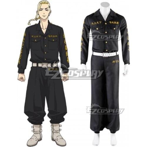 Tokyo Revengers Ken Ryuguji Anime Adult Black Uniform Tokyo Manji Gang Halloween Party Role Play Outfits Cosplay Costume E001
