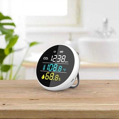 Digital Indoor/Outdoor CO2 Tester Home Air Quality Monitor Detector Multifunction Temperature Humidity Detector Gas Analyzer