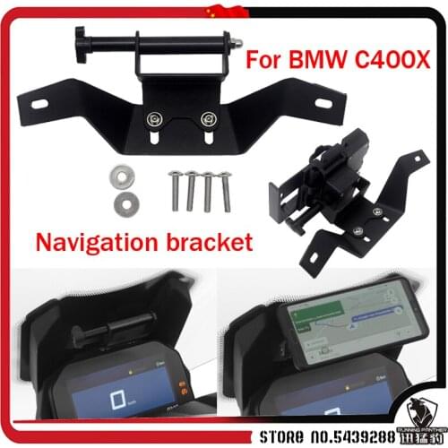 For BMW C400X C 400 X Motorcycle GPS Smart Phone Navigation Mount Bracket Adapter Mounting Holder Support Wireless charging