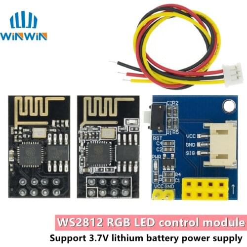 ESP8266 ESP-01 ESP-01S WS2812 RGB LED Controller Module for IDE WS2812 Light Ring Smart Electronic DIY