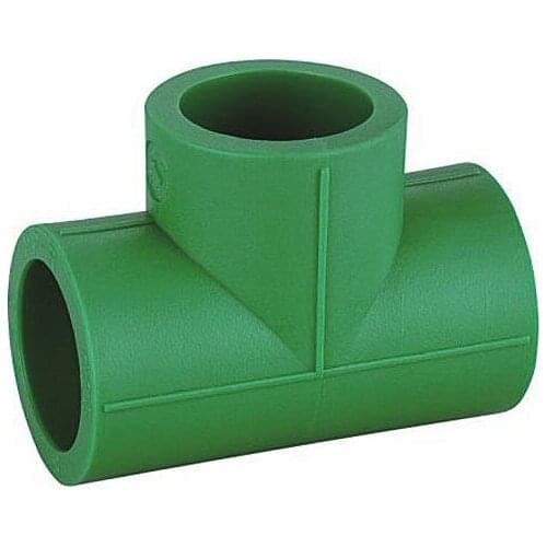 Quality Color Green Enviroment friendly PPR Equal Tee DN25 Fittings Connector for Garden water pipeline