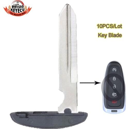 KEYECU 10PCS for Ford C-Max Explorer Expedition Fiesta Taurus Emergency Key Blade Insert FO38R