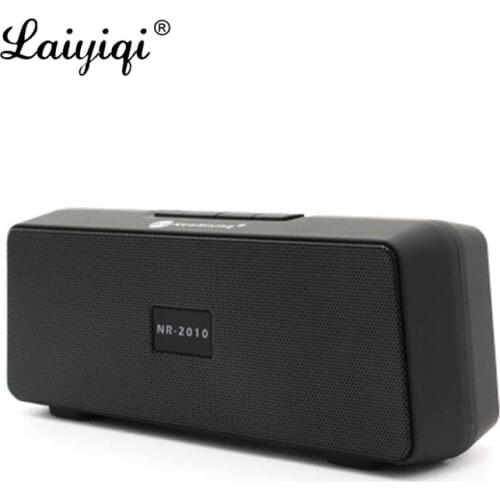 Laiyiqi 2021 hot square wireless Bluetooth speaker FM Radio portable dual speakers enceinte bluetooth puissant caixa de som BT