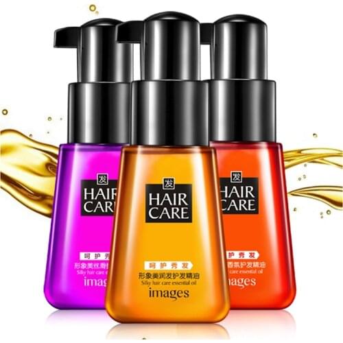 Images Pure Argan Oil Moroccan Hair Care Essential Oil For Frizzy Dry Hair Keratin Smooth Repair Damage Hair Treatment Oil 70ml