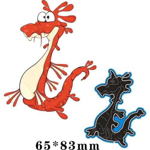 65*83mm dragon New Metal Cutting Dies Scrapbook paper decoration template Embossing DIY Paper Card Craft