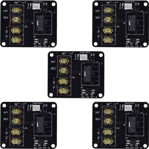 5 Hot Bed Mos Tube Module High Current Load Accessories Suitable for High Power Expansion of 3D Printer Motherboard