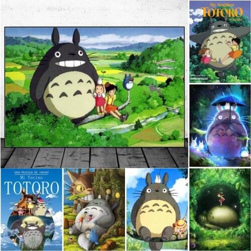 5D DIY Diamond Painting Cartoon Anime Totoro Full Drill Square/Round Cross Stitch Kits Rhinestone Mosaic Embroidery Home Decor