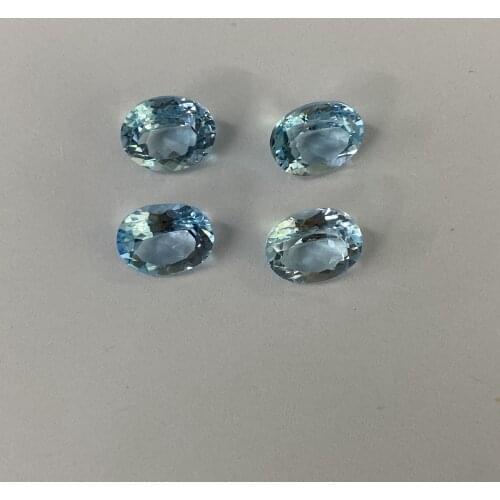 Sky Blue 14x10mm Natural Topaz 7 Carats AAA Quality Oval Stones Loose Gemstones For Jewelry