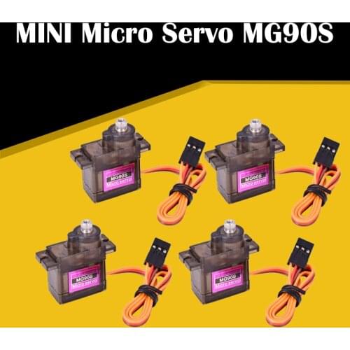 New Arrival 4pcs/lot MG90S Metal Gear Digital 9g Servo For RC Helicopter Airplane Boat Car RC Robot