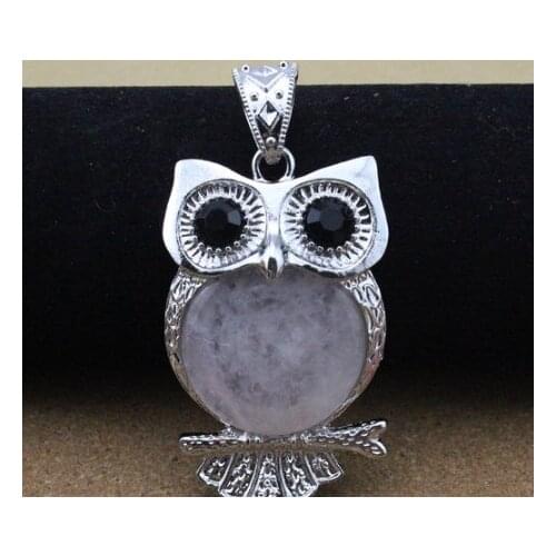 New Charm Fashion Owl Pendant Vintage Statement Animal Crystal Rhinestone Jewelry For Women