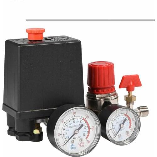 Air Compressor Pressure Valve Switch Manifold Relief Regulator Gauges Lighting Accessories Switches