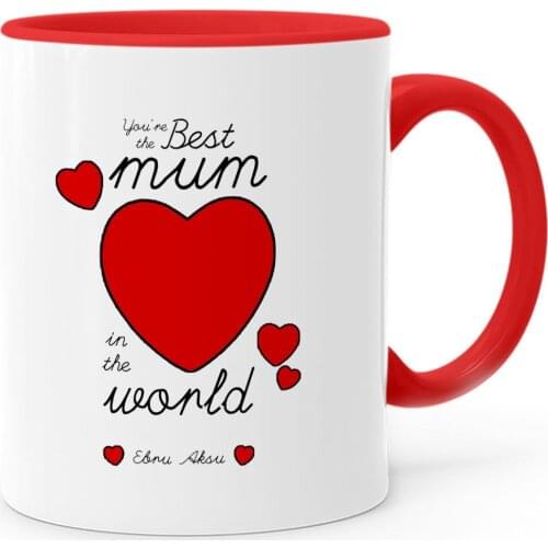 Personalized World Best Mother Red Mug Cup-13