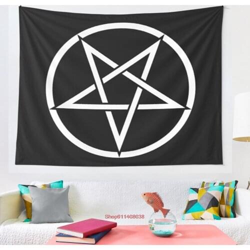 A SIMPLE PENTAGRAM Art tapestry Blanket Tapestry Bedroom Bedspread Decoration