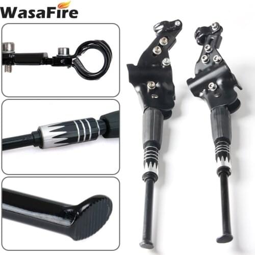 Adjustable Bicycle Kickstand Road Mountain MTB Kick Stand Cycling Foot Brace MTB Side Support Rack for 24-26" 700C Bikes