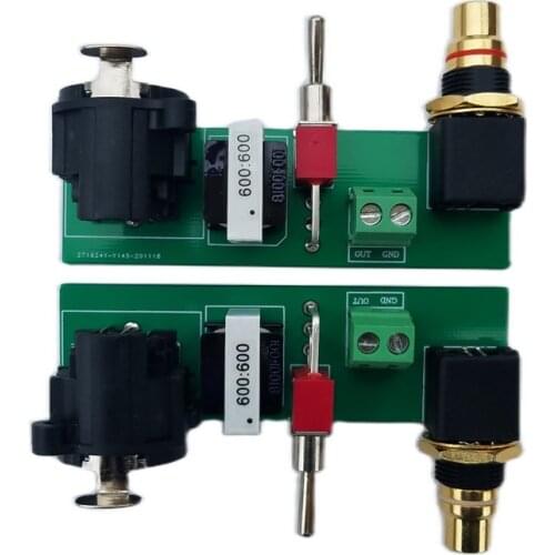 Balanced XLR signal to unbalanced RCA single-ended (Permalloy audio transformer passive conversion board)