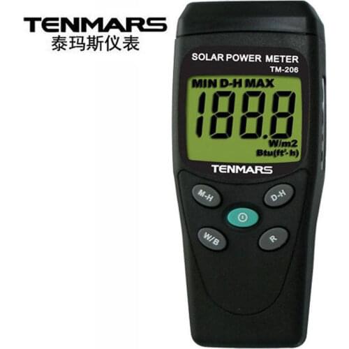 TM-206 Portable Solar power meter with 3 Digits LCD Display Solar Radiation meter