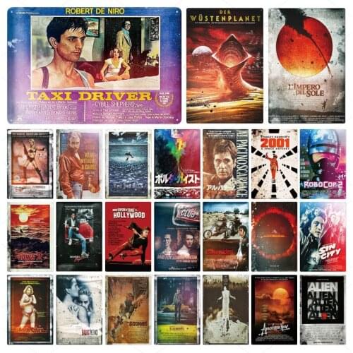 Vintage Movie Metal Poster Plaque Metal Vintage Classic Movie Metal Sign Wall Decor for Bar Pub Man Cave Iron Painting Tin Sign