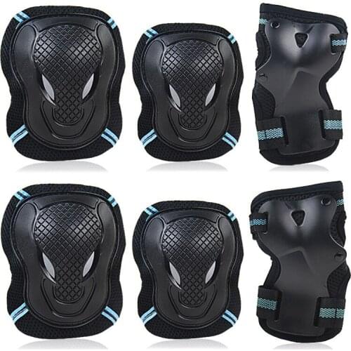Adult children roller skate shoes skateboard riding sports kneepad elbow pad wristband set protective