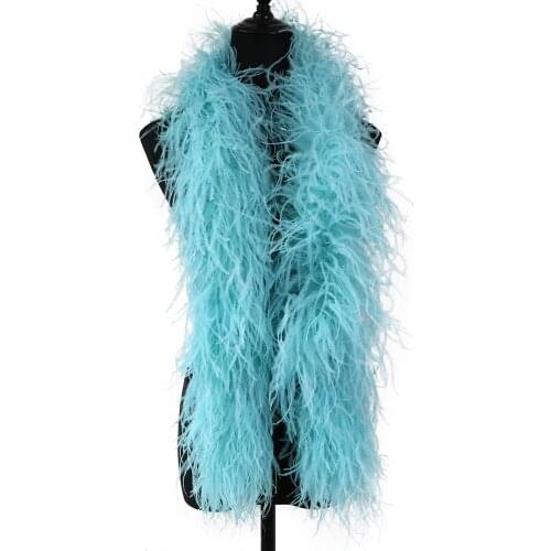 1.3 Meter 6 Ply Ostrich Feathers Boa Wedding Clothes Decoration Sewing Carnival Dress Needlework Fluffy Plumes Shawl For Crafts