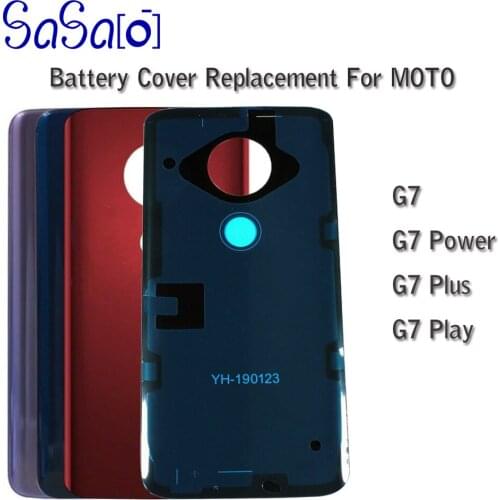 10Pcs/Lot For Motorola Moto G7 XT1962 Back Cover G7 Play Plus Back Battery Cover For moto G7 Power Rear Door Housing Case Panel