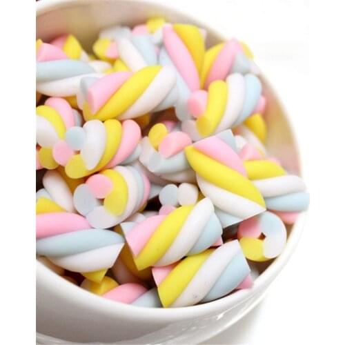 10pcs Resin Marshmallow Slime Beads Mud Filler Inlay Sweets Toys For Foam Slime Cloud Slime Accessories DIY Material