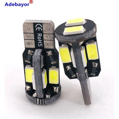18pcs T10 led W5W 10smd 5630 5670 led Car Auto led Bulb Indicator Light Parking Lamps White 12V