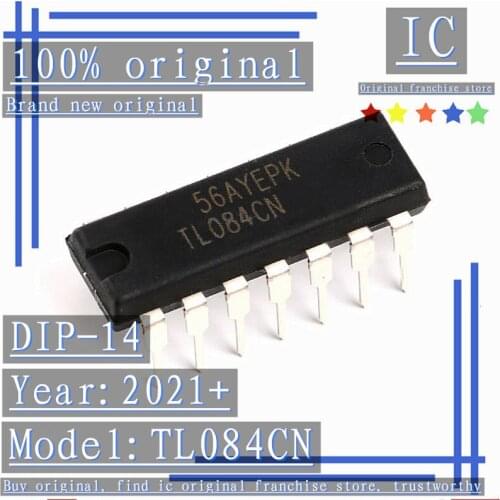 2021+100% Brand new original 10PCS-50PCS TL084CN DIP-14 Linear meter / quad operational amplifier JFET