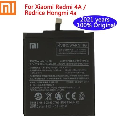 2021 years 100% high quality Original Battery BN30 ForXiaomi Redmi 4A Redrice Hongmi 4A Lithium Polymer Replacement Bateria