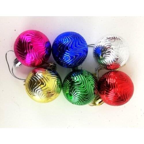 Christmas Tree Ornaments 4,5cmFarklı Colors 6 Pcs christmas decorations рождественские украшения