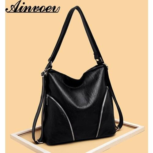 Ainvoev Female Designer Shoulder Bag Top-handle Bags Large Capacity Women Bag Multifunction Vintage
