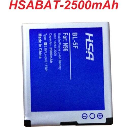BL-5F 2500mAh Battery for Nokia 6290 E65 N93i 6210 N96 6210S 6710N N95