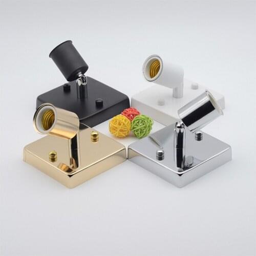 E27 E26 Srew Lamp bases Holder High Temperature Resistance Square Lamp Holder Lighting Accessories