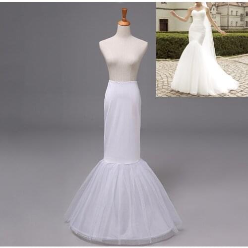 HONGFUYU In Stock Cheap Long Petticoat 2 Layers Mermaid Crinoline Slip Wedding Accessories Dress Cosplay Party Underskirt 9309-2