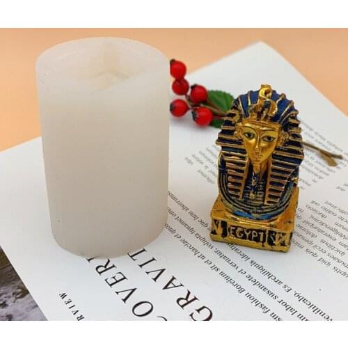 Ancient Egyptian Pharaoh Epoxy Resin Mold Ornaments Decorations Silicone Mould T21F