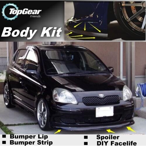 For TOYOTA Echo Yaris Platz Vitz Bumper Lip / Front Spoiler For TopGear Fans to Car Tuning / TOPGEAR Body Kit / Strip Skirt