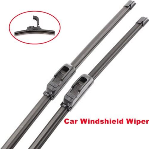 Car Windshield Wiper Blades U-type Universal Soft Rubber Frameless Bracketless 14", 15", 16", 17", 18", 19", 20", 21", 22", 24"