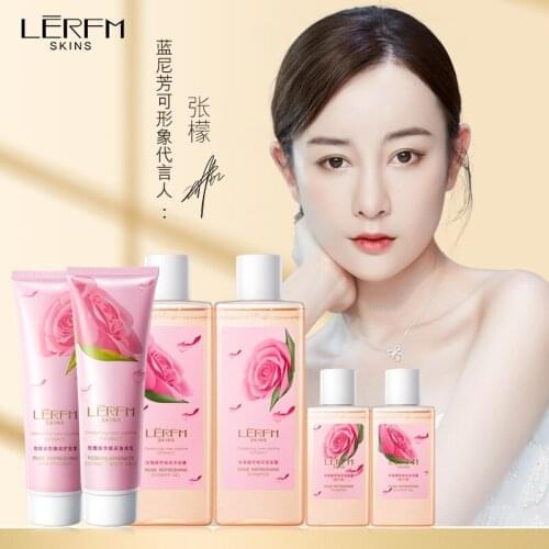 LANNIFANGKE Rose Essence And Radiance Six Piece Set.Body Care.Body Lotion.Bath Suit.Wash Suit.Chinese Skin Care Products