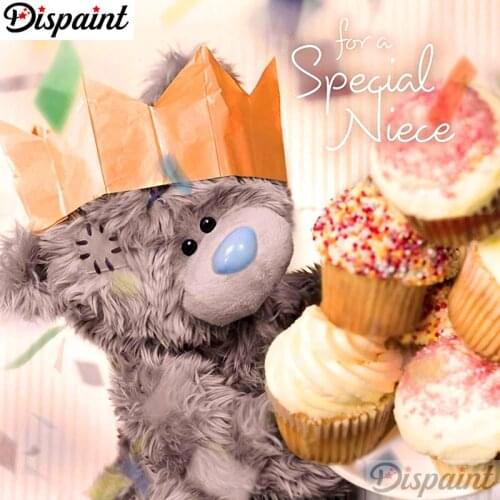 Dispaint Full Square/Round Drill 5D DIY Diamond Painting "Cartoon bear" Embroidery Cross Stitch 3D Home Decor A10204