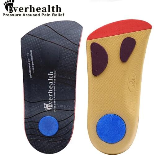 Everhealth 3/4 Arch Support Flat Feet insoles Orthotic Inserts Orthopedic Shoes Insoles Heel Pain Plantar Fasciitis Men Woman