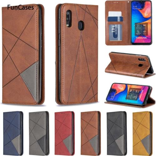 Simple Phone Accesory For telefoon Samsung A30 Coque sFor Samsung Galaxy etui A20 Protect PU Leather Flip Wallet Case Protector
