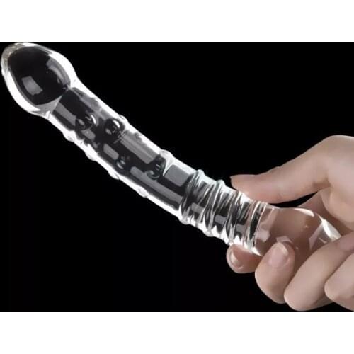 Transparent glass anal plug Dildos for women Crystal phallus Intimate goods Prostate massager Phallus for men Glass dildo Ass 18