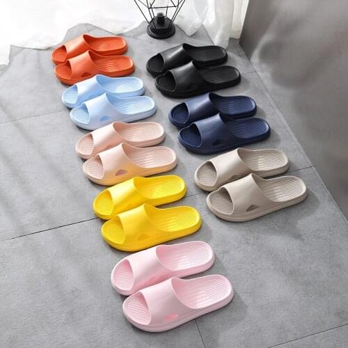 Women Thick Platform Slippers Summer Beach Eva Soft Sole Slide Sandals Leisure Men Ladies Indoor Bathroom Anti-slip Shoes