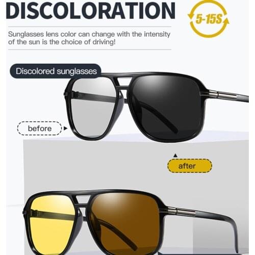 2020 New Retro Round Sunglasses Polarized Driving Photochromic Day Night Vision Goggle Glasses Women UV400 Eyewear for Men S523