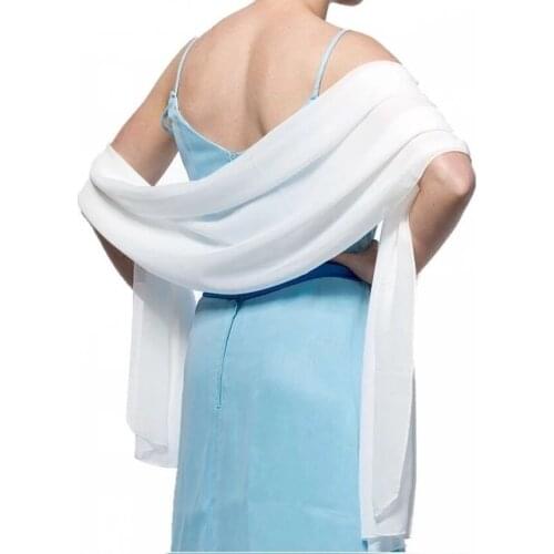 Wedding Capes Solid Chiffon Ladies Soft Chiffon Wedding Shawl Wrap Cape Bridal Bolero for Elegant Cloak Wedding Accessories