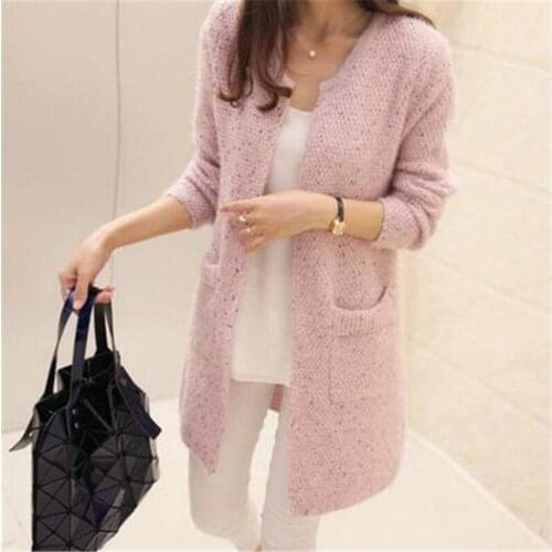 Autumn Winter Women Casual Long Sleeve Knitted Cardigans 2018 New Crochet Ladies Sweaters Fashion Tricot Cardigan PZ146