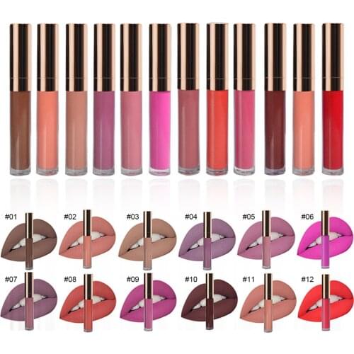 Liquid Lipstick Lipgloss Private Label Long Lasting Wholesale Lip Glaze Makeup Low MOQ