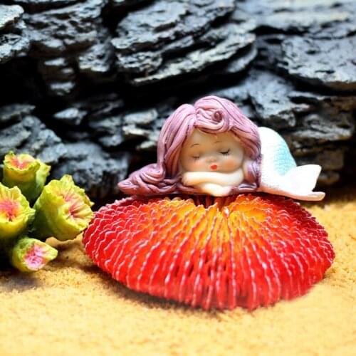 10pcs/lot Resin Sleeping Beauty Mermaid Wedding Birthday Cake Decoration Sea Mermaid Aquarium Decoration Wedding Cake Topper