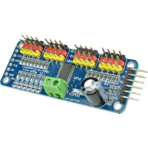 16 Channel 12-Bit PWM/Servo Driver PCA9685 Module for Arduino or Raspberry Pi Shield Module Servo Shield I2C IIC Interface